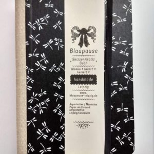 BLAUPAUSE hardcover, Japanese paper, fireflies B/W, A5, blanco - Afbeelding 2