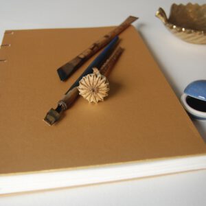 GILDE book, coptic binding notebook, golden - Afbeelding 2