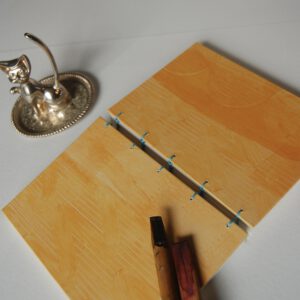 GILDE book, coptic binding notebook, orange & blue - Afbeelding 4