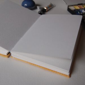 GILDE book, coptic binding notebook, orange & blue - Afbeelding 2