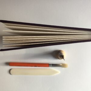 SHST hardcover, linnen, aubergine, A5, blanco, art SE - Afbeelding 5