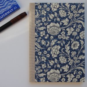 SHST hardcover, A5 lined, blue flowers