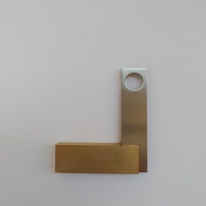 Stainless steel square with brass sole