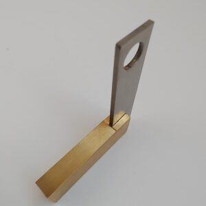 Stainless steel square with brass sole - Afbeelding 4