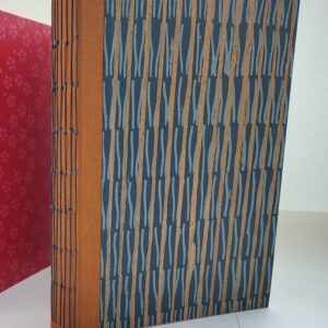 GILDE book, longstitch, peacock and orange stripes