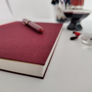 GILDE book, sewnboard binding, red