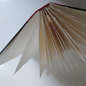 GILDE book, buttonhole notebook, black and red, watercolor paper - Afbeelding 4