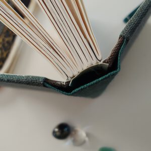 GILDE book, sewnboard binding, dark grey and green - Afbeelding 2