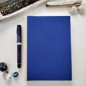 GILDE book, sewnboard binding, Royal blue and beige - Afbeelding 4