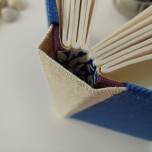 GILDE book, sewnboard binding, Royal blue and beige - Afbeelding 2