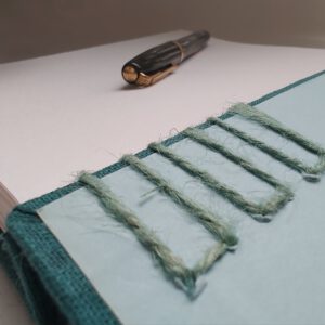 GILDE book, Secret Belgian binding notebook, teal & sage - Afbeelding 4