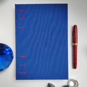 GILDE book, coptic binding notebook, blue