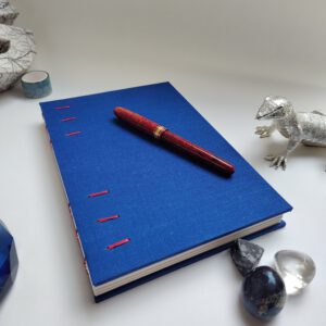 GILDE book, coptic binding notebook, blue - Afbeelding 2