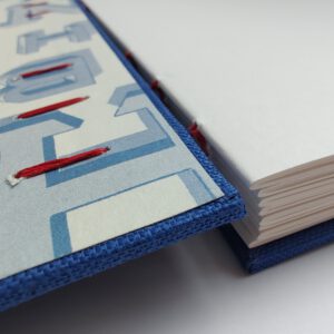 GILDE book, coptic binding notebook, blue - Afbeelding 5