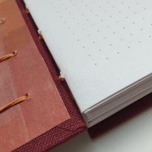 GILDE book, coptic binding notebook, dark red - Afbeelding 2