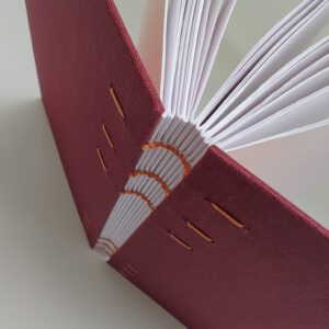 GILDE book, coptic binding notebook, dark red - Afbeelding 3