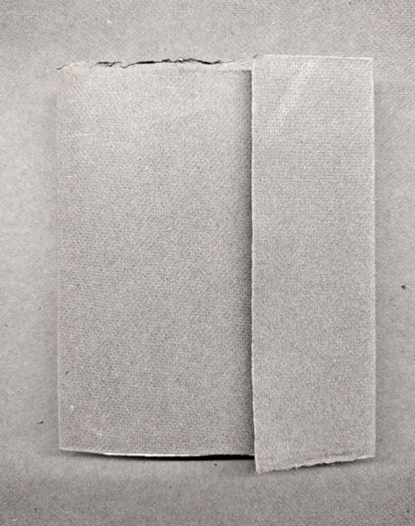 GILDE book, artist book (L) drawing paper, soft grey flap cover