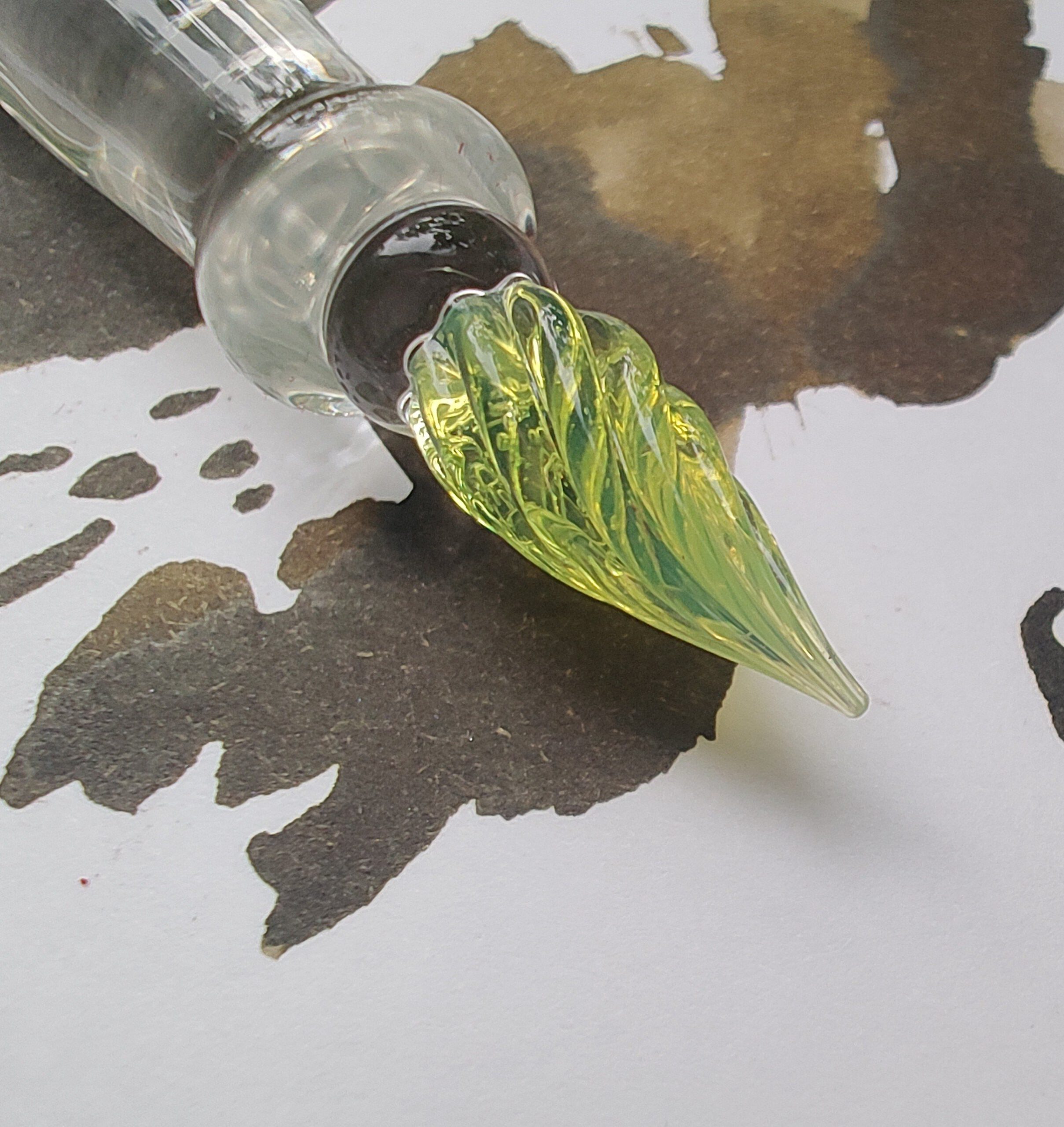 Jellyfish glass dippen with clear grip section "Neon Baby" - Afbeelding 3